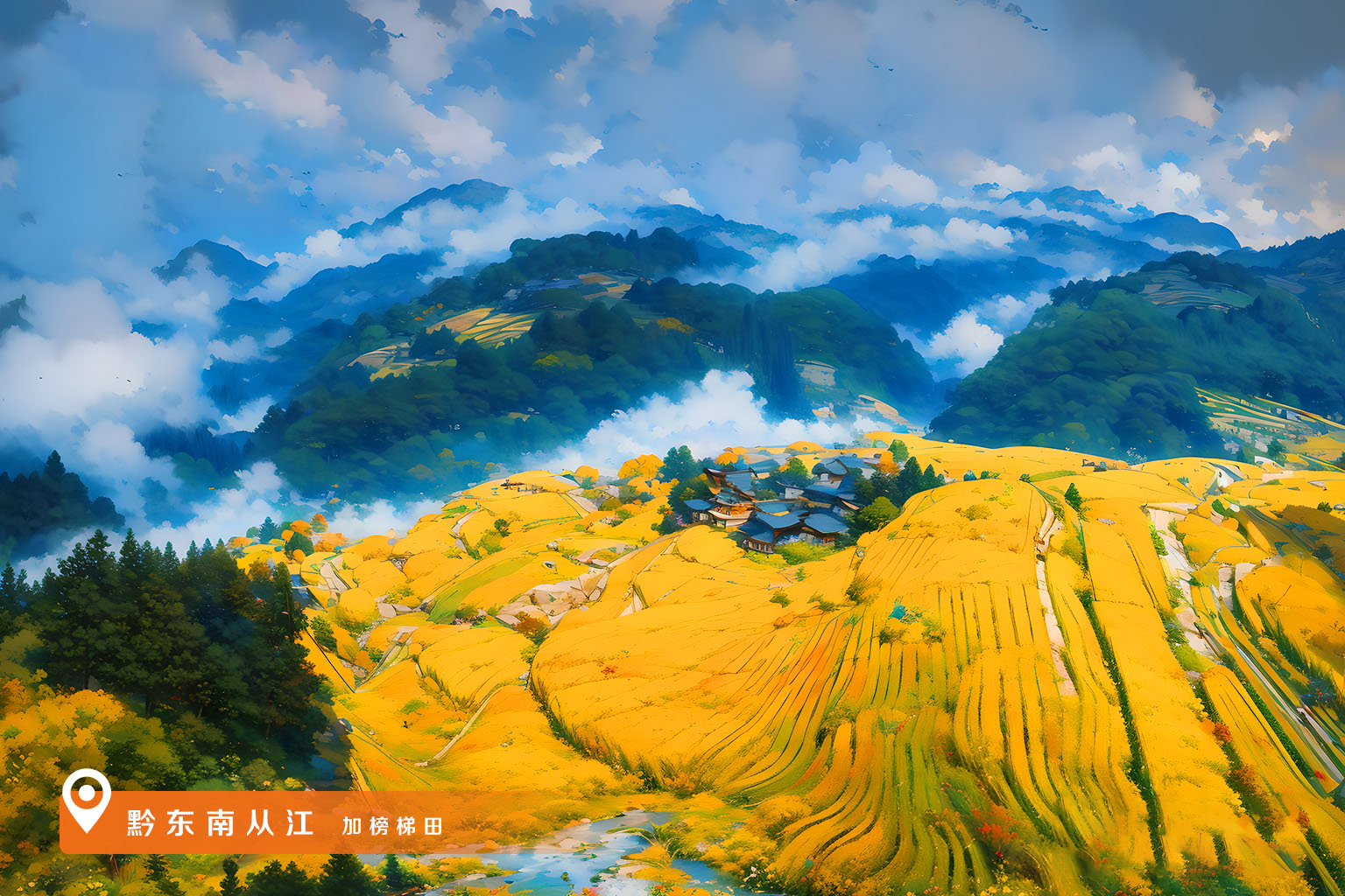 AI绘秋韵丨贵州秋景胜春光