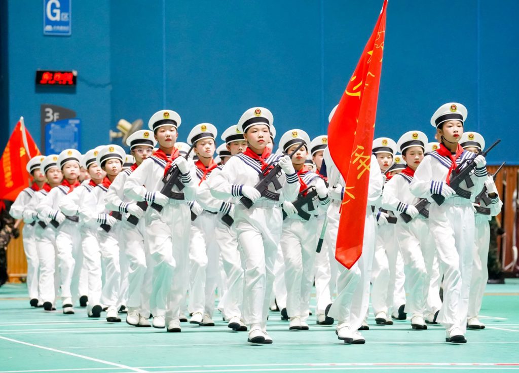 穗海珠區舉行全民國防教育月主題活動 22 所少年軍校學員展現強國少年風采